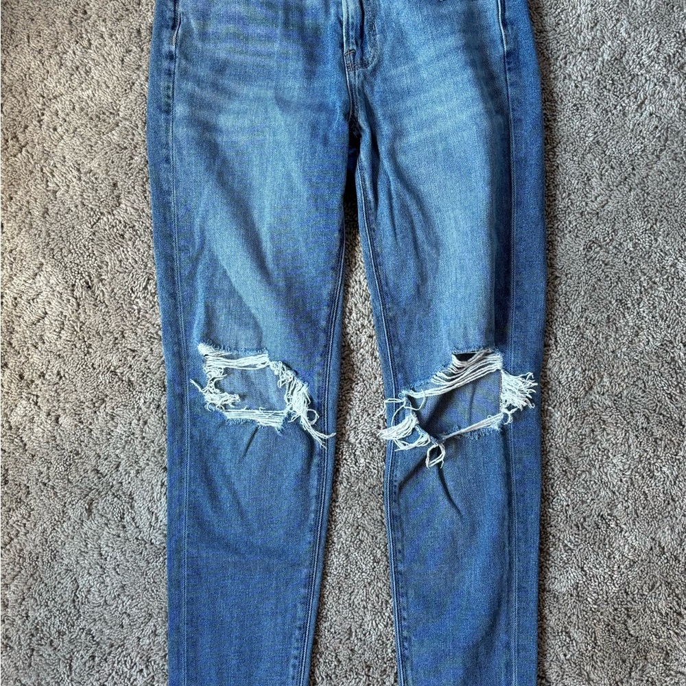 American Eagle Outfitters Ripped Blue Skinny Jeans